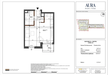Mieszkanie w inwestycji: Aura Mokotów II