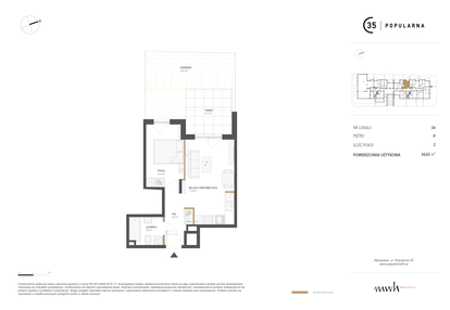 Mieszkanie w inwestycji: Popularna 35