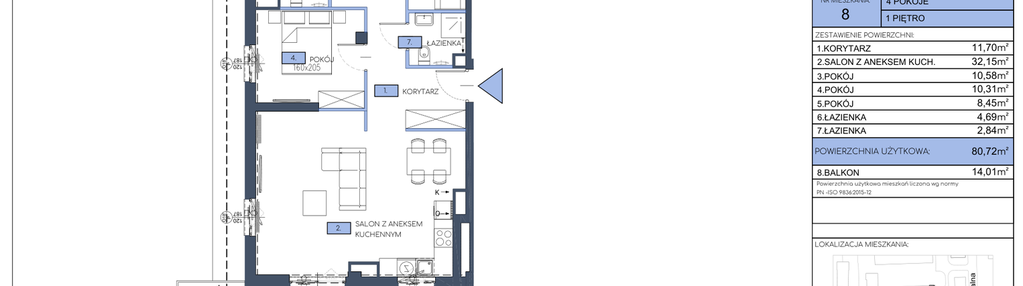 Mieszkanie w inwestycji: Apartamenty Jana Pawła 34