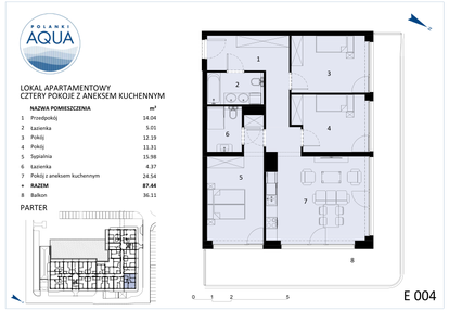 Mieszkanie w inwestycji: Polanki Aqua - budynek E