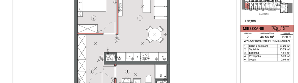 Mieszkanie w inwestycji: Żelazna 54