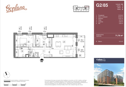 Mieszkanie w inwestycji: Goplana budynek G