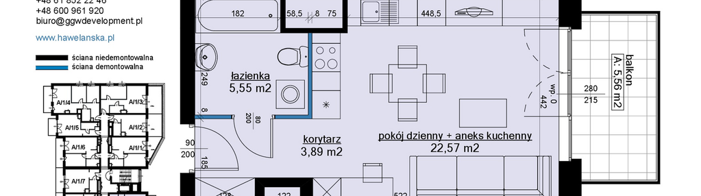 Mieszkanie w inwestycji: Osiedle Hawelańska etap III - bud. A