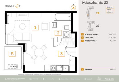 Mieszkanie w inwestycji: Osiedle Fi bud. 22, 24
