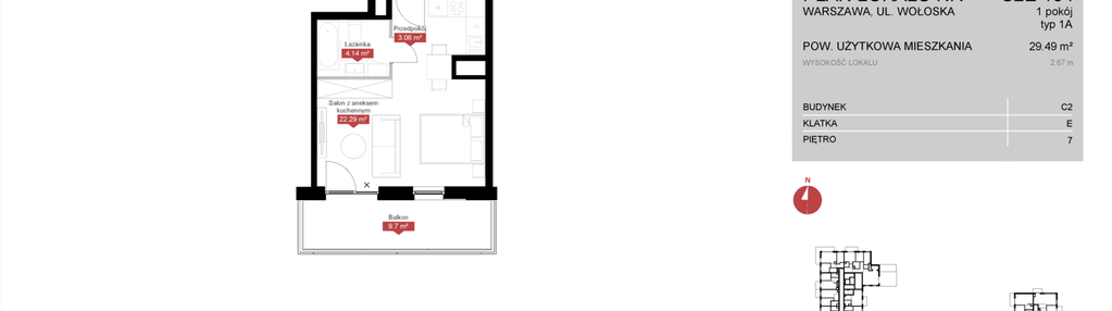Mieszkanie w inwestycji: Modern Mokotów etap 3, budynek C1 i C2