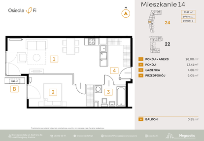 Mieszkanie w inwestycji: Osiedle Fi bud. 22, 24