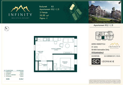 Mieszkanie w inwestycji: Infinity Mountain Resort