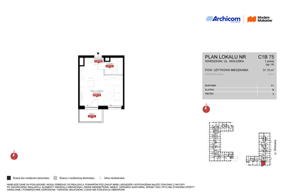 Mieszkanie w inwestycji: Modern Mokotów etap 3, budynek C1 i C2