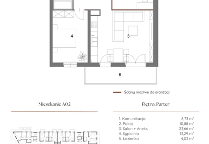Mieszkanie w inwestycji: Dąbrowskiego 9