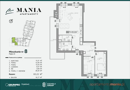 Mieszkanie w inwestycji: MANIA Apartamenty