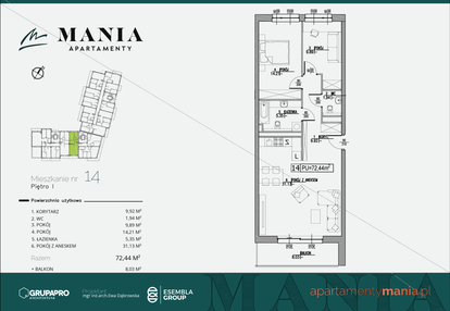 Mieszkanie w inwestycji: MANIA Apartamenty