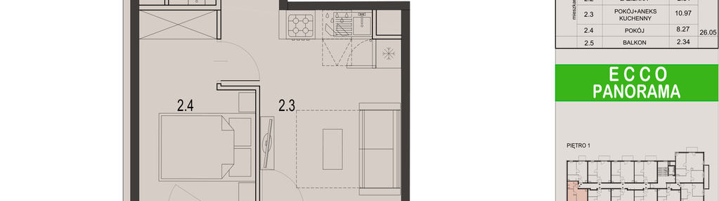 Mieszkanie w inwestycji: Ecco Panorama etap II budynki C, D