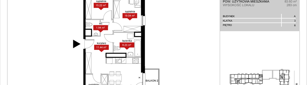 Mieszkanie w inwestycji: Atrium - Nowy Szczepin
