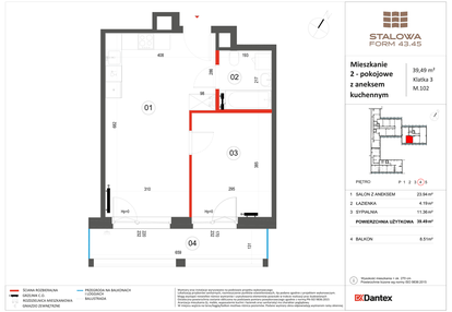 Mieszkanie w inwestycji: Stalowa Form 43.45