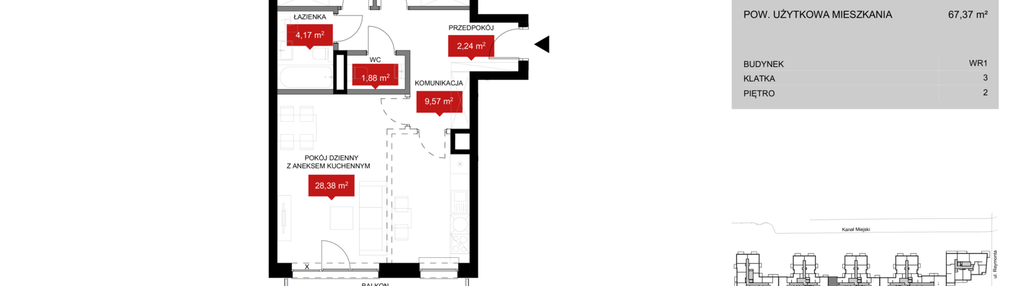 Mieszkanie w inwestycji: Przystań Reymonta