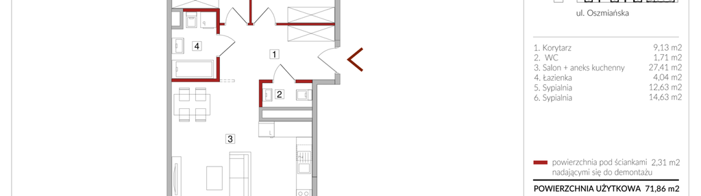 Mieszkanie w inwestycji: Apartamenty Oszmiańska II