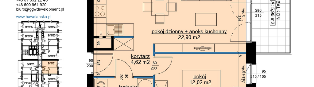 Mieszkanie w inwestycji: Osiedle Hawelańska etap III - bud. B