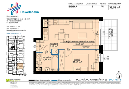 Mieszkanie w inwestycji: Osiedle Hawelańska etap III - bud. B