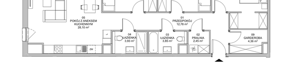 Mieszkanie w inwestycji: Francuska Park VIIIB