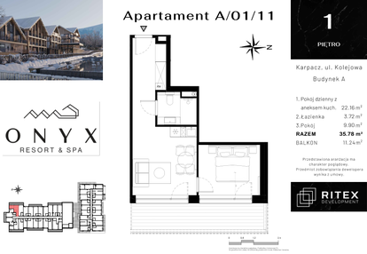 Mieszkanie w inwestycji: Onyx Resort & Spa