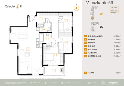 Mieszkanie w inwestycji: Osiedle Fi bud. 22, 24