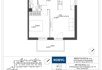 Mieszkanie w inwestycji: Rytm Mokotowa - etap 2A