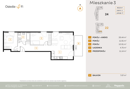 Mieszkanie w inwestycji: Osiedle Fi bud. 22, 24