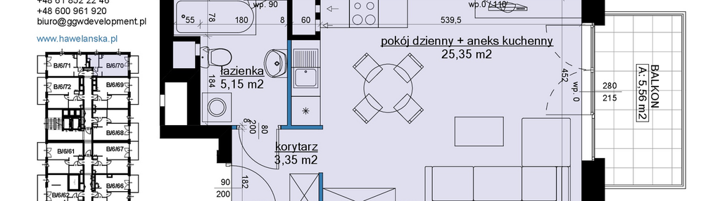 Mieszkanie w inwestycji: Osiedle Hawelańska etap III - bud. B
