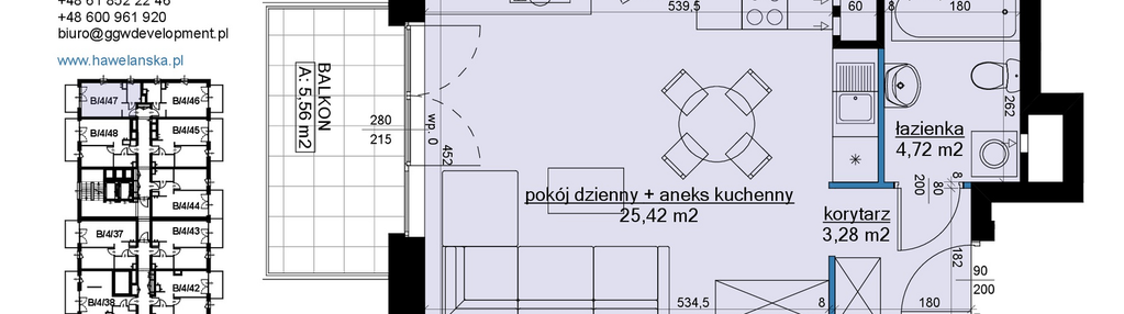 Mieszkanie w inwestycji: Osiedle Hawelańska etap III - bud. B