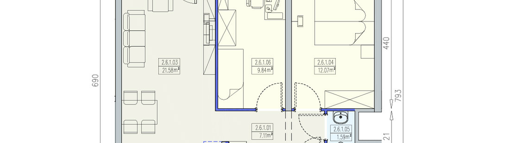 Mieszkanie w inwestycji: Południk 17 - budynek K1