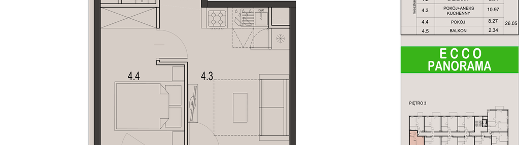 Mieszkanie w inwestycji: Ecco Panorama etap II budynki C, D