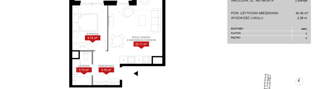 Mieszkanie w inwestycji: Przystań Reymonta