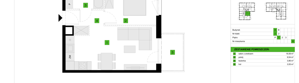 Mieszkanie w inwestycji: Osiedle Zielna IV faza 2