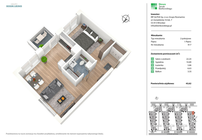 Mieszkanie w inwestycji: Nowe Żerniki Bieńkowskiego etap II