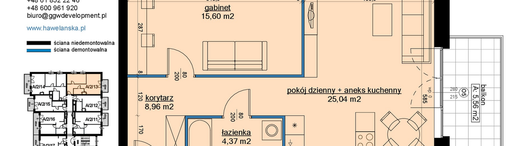 Mieszkanie w inwestycji: Osiedle Hawelańska etap III - bud. A