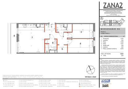Mieszkanie w inwestycji: Zana 2