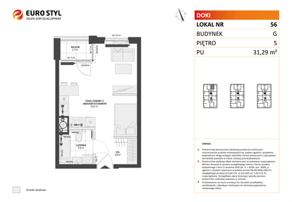 Mieszkanie w inwestycji: DOKI etap II (bud. G)
