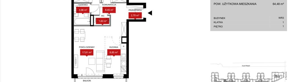 Mieszkanie w inwestycji: Przystań Reymonta etap II