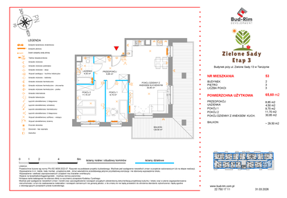 Mieszkanie w inwestycji: Zielone Sady etap III B2