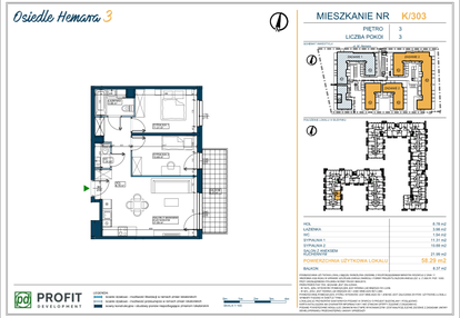 Mieszkanie w inwestycji: Osiedle Hemara - etap III bud. 2 i 3