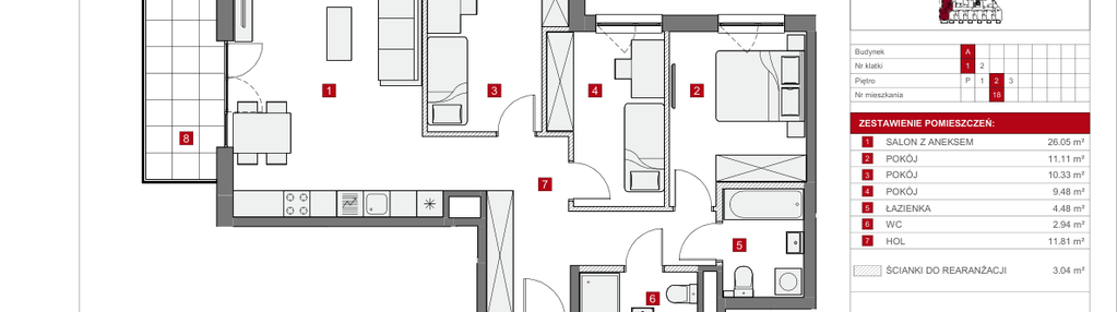 Mieszkanie w inwestycji: Dzielnica Mieszkaniowa Metro Zachód - etap 6