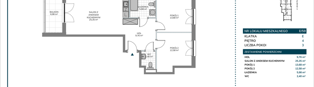 Mieszkanie w inwestycji: Kusocińskiego - Budynek B