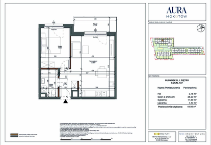 Mieszkanie w inwestycji: Aura Mokotów II