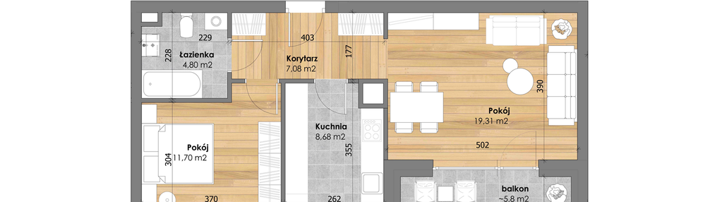 Mieszkanie w inwestycji: Przy Kochanowskiego