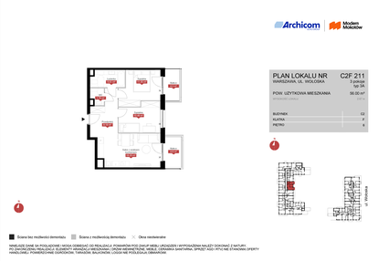 Mieszkanie w inwestycji: Modern Mokotów etap 3, budynek C1 i C2