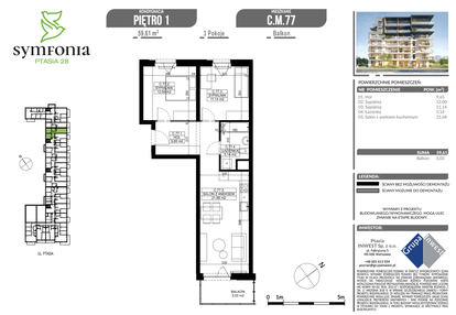 Mieszkanie w inwestycji: Symfonia Ptasia 28