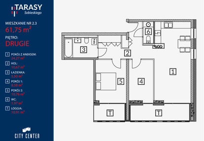 Mieszkanie w inwestycji: Tarasy Sobieskiego