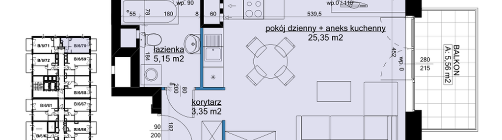 Mieszkanie w inwestycji: Osiedle Hawelańska etap III - bud. B