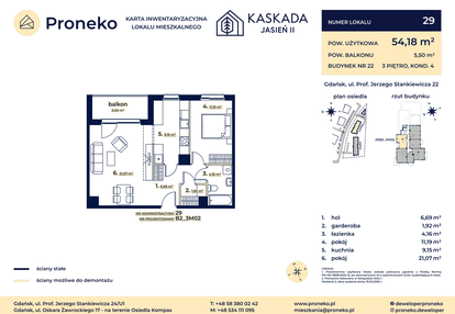 Mieszkanie w inwestycji: Kaskada Jasień - etap II