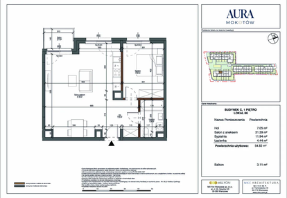 Mieszkanie w inwestycji: Aura Mokotów II